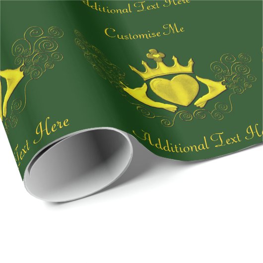 De Claddagh (Goud) Cadeaupapier (Rol Hoek)