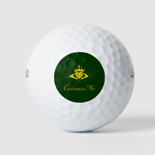 De Claddagh (Goud) Golfballen (Voorkant)