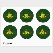 De Claddagh (Goud) Ronde Sticker (Vel)