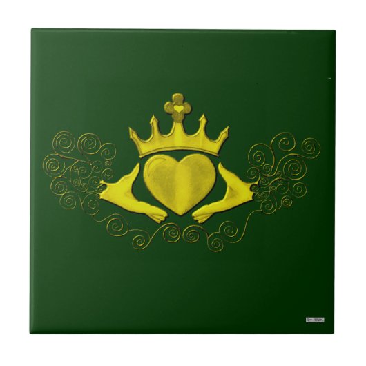 De Claddagh (Goud) Tegeltje (Voorkant)