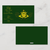 De Claddagh (Goud) Visitekaartje (Voorkant / Achterkant)