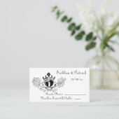 De Claddagh Plaatsing Kaarten (zwart) (bruiloft) Plaatskaartje (Staand voorkant)