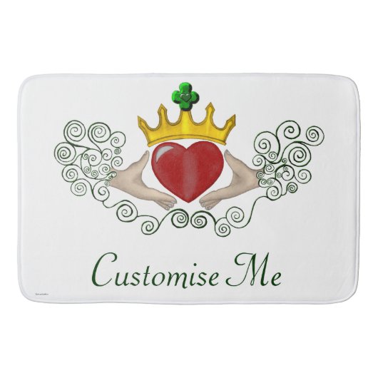 De Claddagh (volledige kleur) Badmat (Voorkant)