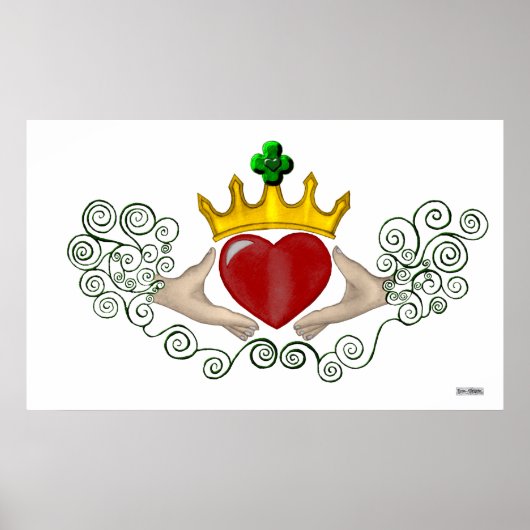 De Claddagh (volledige kleur) Poster (Voorkant)