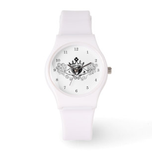 De Claddagh (zwart) Horloge
