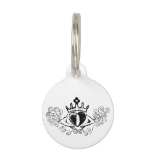 De Claddagh (zwart) Huisdierpenning