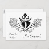 De Claddagh (zwart) Kaart (Voorkant / Achterkant)