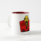 De Clarinetist Tweekleurige Koffiemok (Voorkant links)