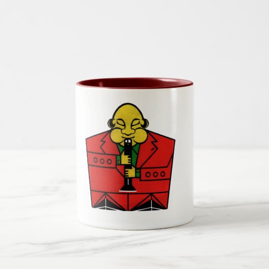 De Clarinetist Tweekleurige Koffiemok (Center)