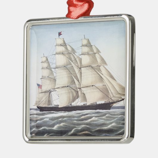 De Clipper verzendt "Flying Cloud" Metalen Ornament (Links)