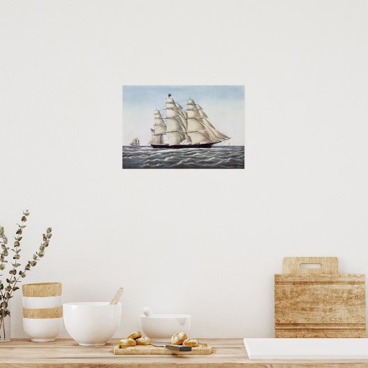 De Clipper verzendt "Flying Cloud" Poster (Keuken)