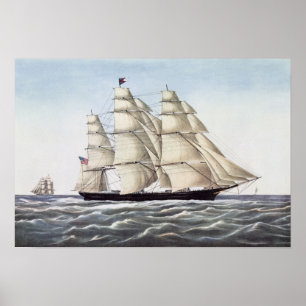 De Clipper verzendt "Flying Cloud" Poster