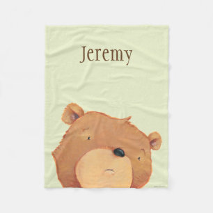 De close-up van Grote Bruin draagt Fleece Deken