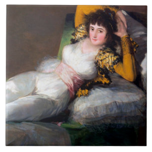 De Clothed Maja, Francisco Goya Tegeltje