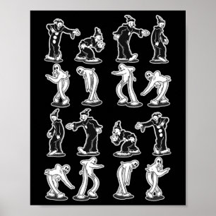 De Clown Ghost Spooky Two Step Dance Poster