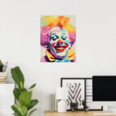 De clown glimlacht poster (Thuiskantoor)