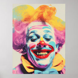 De clown glimlacht poster