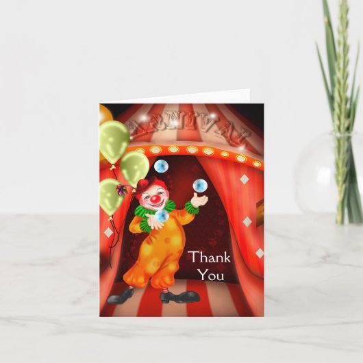 De Clown van het circus dankt u Kaarten (Voorkant)