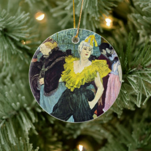 De Clownesse (Clown) Cha-U-Kao door Toulouse Lautr Keramisch Ornament
