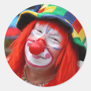 de clowns in te sturen ronde sticker