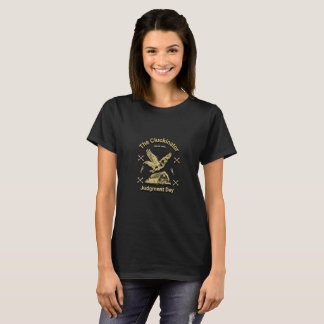 De Cluckinator – Oordeelsdag | Grappige Kippenparo T-shirt