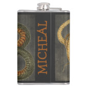 De Coachwhip Snake Flask Heupfles (Achterkant)