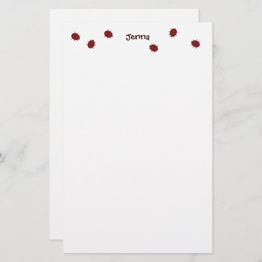 De coccinelles papeterie en abondance pour des (Devant / Derrière)