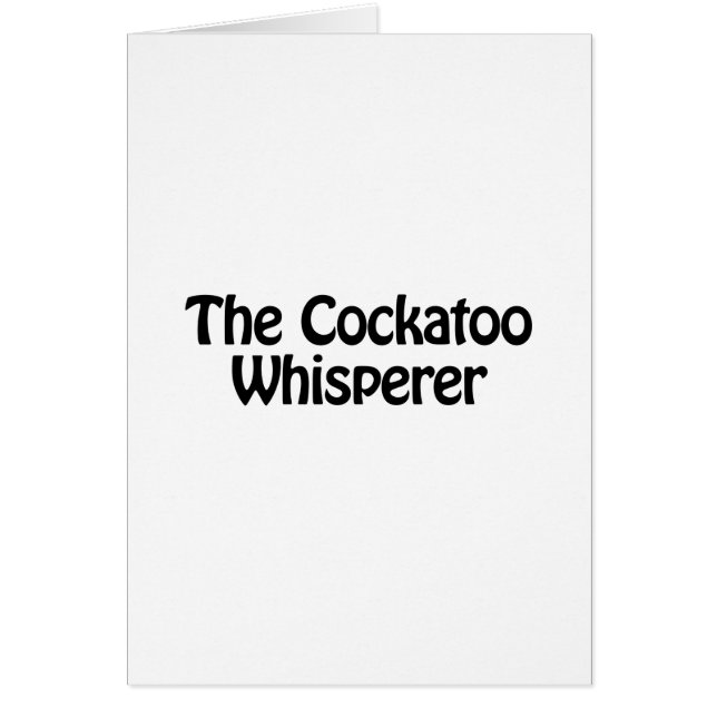 de cockatoifluisteraar (Voorkant)