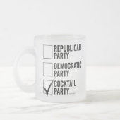 De Cocktail Party Frosted Glass Coffee Mok (Links)