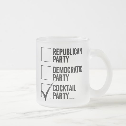 De Cocktail Party Frosted Glass Coffee Mok (Rechts)