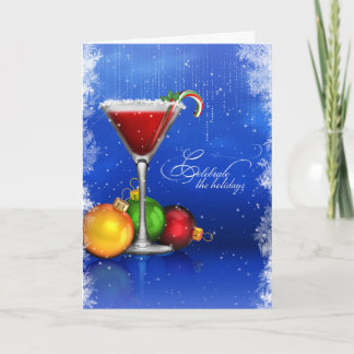 De cocktail party viert het Vakantie Feestdagen Kaart