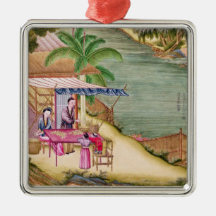 De cocons sorteren metalen ornament