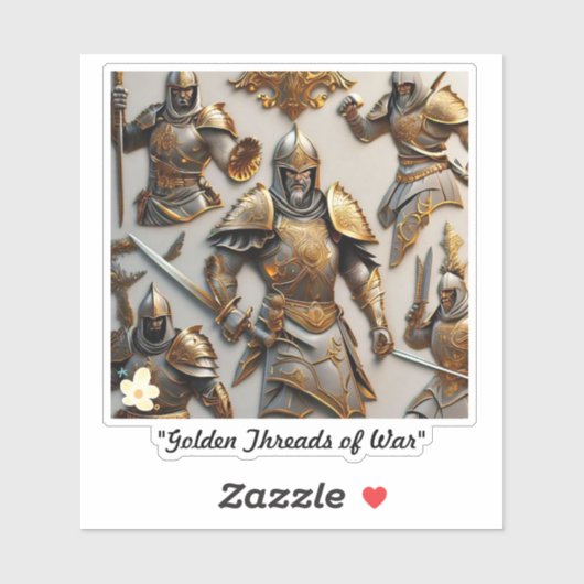 "De code van de krijger" Sticker (Vel)