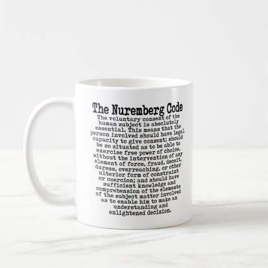 De Code van Neurenberg Koffiemok (Links)