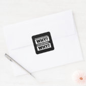 De code werkt niet - Programmer Cadeautje Vierkante Sticker (Envelop)
