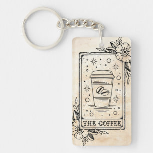 De Coffee Tarot Kaart Sleutelhanger