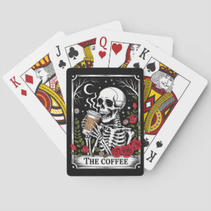 De Coffee Witchy Vibes Tote Bag – Magisch Goth Pokerkaarten