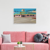 De coffeeshop van Wolfie Canvas Afdruk (Insitu (Woonkamer))