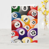 DE COLLAGE VAN DE BALLEN VAN HET BILJART KAART (Gele Bloem)