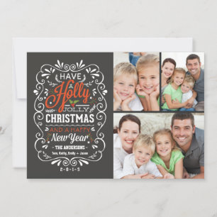 De Collage van de Foto van het Bord van Kerstmis Feestdagenkaart
