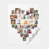 De Collage van de Foto van het hart met de Naam va Fleece Deken (Voorkant)