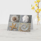 De Collage van de zeeschelp Kaart (Gele Bloem)