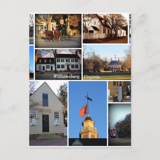 De Collage van Williamsburg Briefkaart (Voorkant)