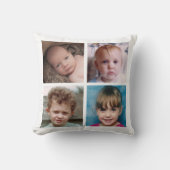 De collage voegt uw eigen douanefoto's wit toe kussen (Voorkant)