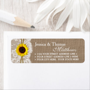 De Collecties van de Rustic Sunflower Wedding Etiket