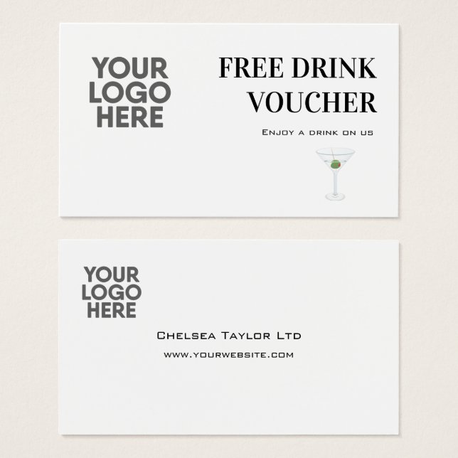 De Collectieve Kaart van het Bedrijf van Voucher v (Voorkant /achterkant)