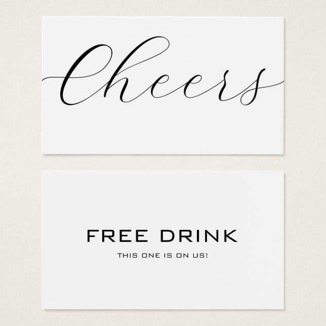 De collectieve Ticket van de Drink van Voucher van Visitekaartje (Voorkant /achterkant)