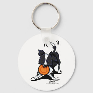 De Collie van de grens bij Spel Sleutelhanger