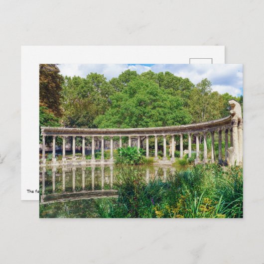 De colonnade in het Parc Monceau - Parijs, Frankri Briefkaart (Voorkant / Achterkant)
