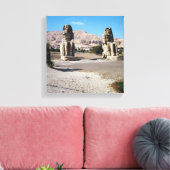 De Colossi van Memnon, beelden van Amenhotep Canvas Afdruk (Insitu (Woonkamer))